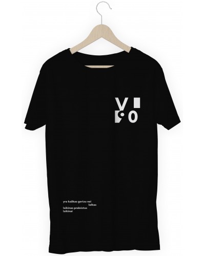 Marškinėliai VL90 „Yra kažkas geriau“, juodi